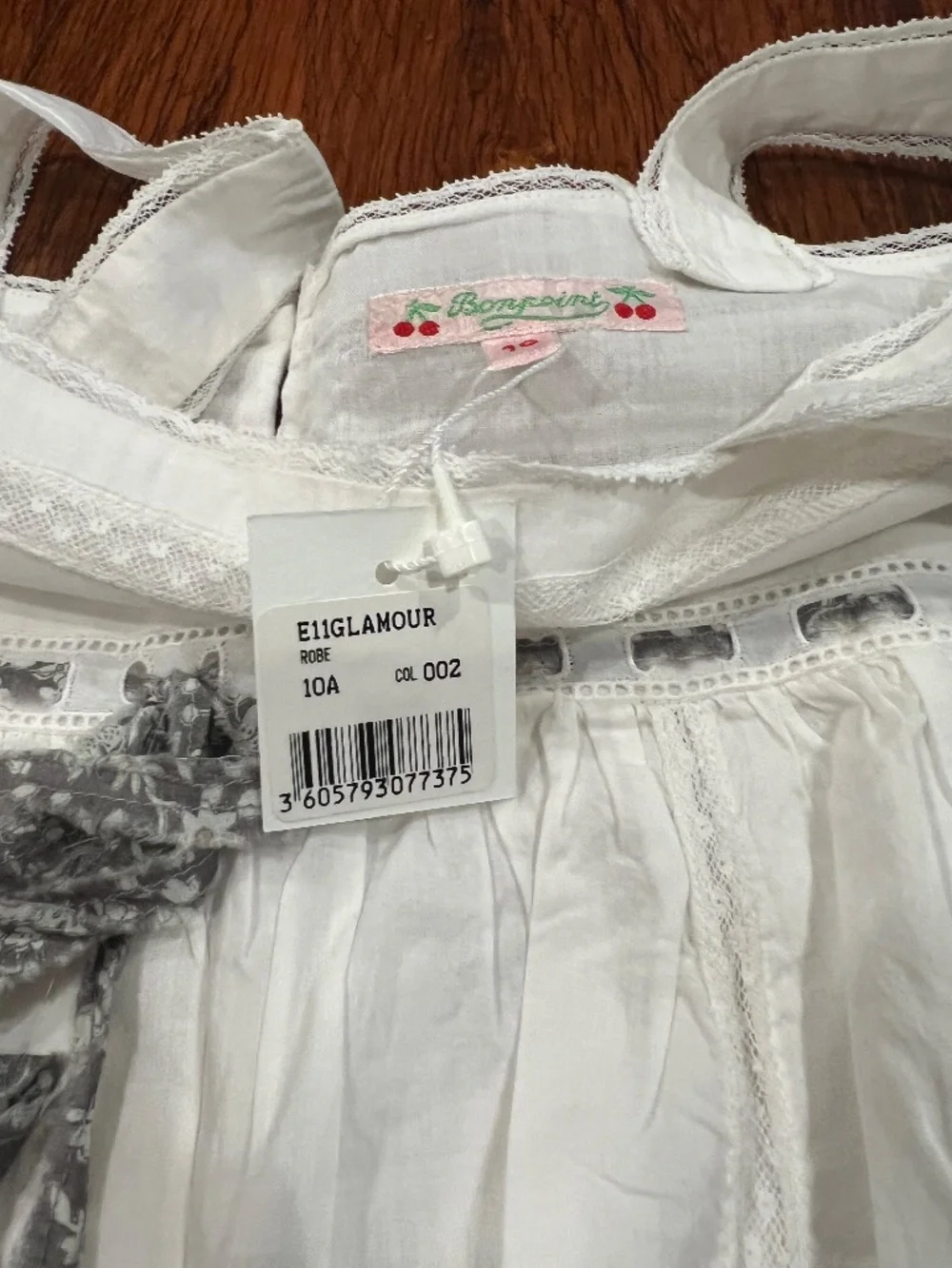 Bonpoint Girls White Dress NWT Size 10